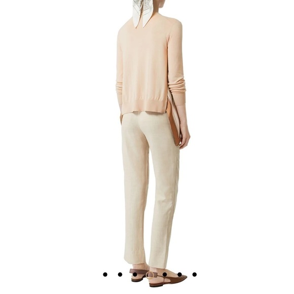 𝅺NWT Burberry Monogram Print Scarf Detail Wool Cardigan Size X-Small - Picture 4 of 9